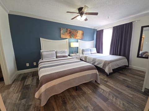 Two super-comfy beds plus a new smart TV for movie nights.