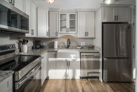 Well Stocked Kitchen with Stainless Appliances