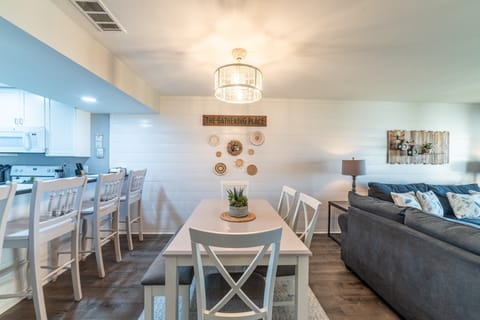 Rainy day?
Enjoy a board game at the dining room table