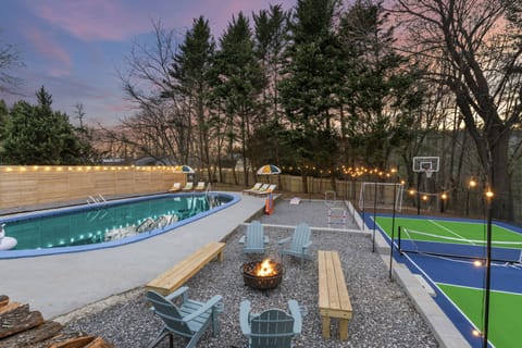 Who's ready for summer? This backyard has a massive heated pool 50 x 20ft.