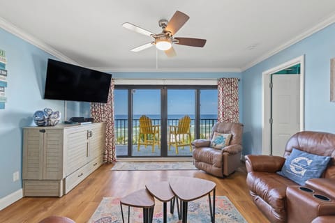 Living Room with Beachfront View