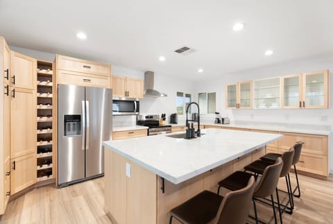 Our fully stocked kitchen