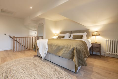 The Dog Kennels, Leyburn: Master bedroom featuring 6' super-king size bed ( this can also be configured as two single beds on request)