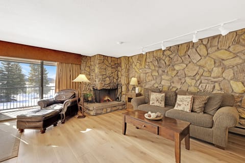 Living Room with updated couches including one queen-sized sleeper for optional sleeping arrangements. *Furniture was updated in July 2026*