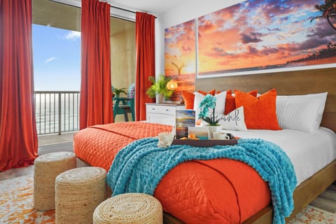 Bright, bold, and bursting with personality, this 4-bedroom, 3-bathroom retreat feels like stepping into a living art gallery inspired by the beach, the sky, and everything that makes PCB unforgettable.