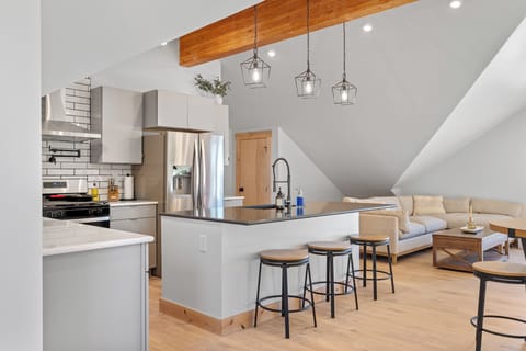 Cook up a feast in this fully stocked kitchen, equipped with modern appliances