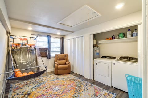 Game Room | Laundry Area | Single-Story, Split-Level Home | Lower Level