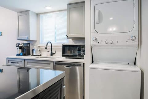Full size washer dryer in kitchen for your convenience