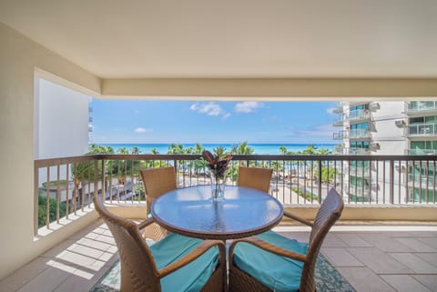 Unwind on the private lanai with ocean views, the perfect spot to relax and savor paradise.