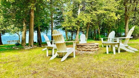 Campfire and s’mores around the fire pit