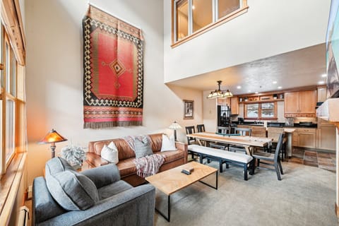 Open Living Room, Dining Area and Kitchen