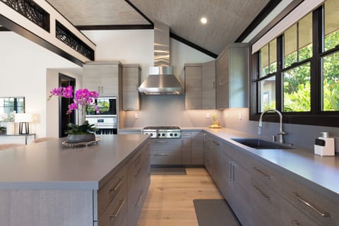 The kitchen is complete with high end Wolfe and Sub-Zero appliances. 