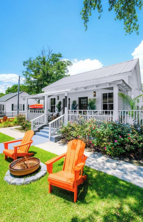 Your cottage at the Porch and one of our two fire pits