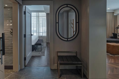 In-room safe, desk, laptop workspace, iron/ironing board