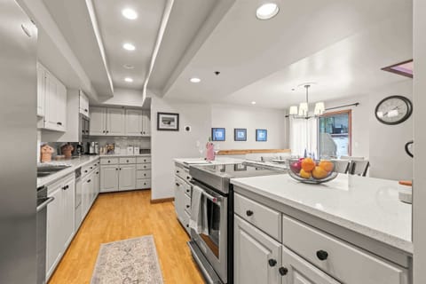 Large kitchen with plenty of counter space 
