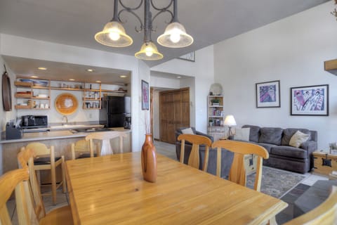 Main Living Space - Wood burning fireplace and awesome views