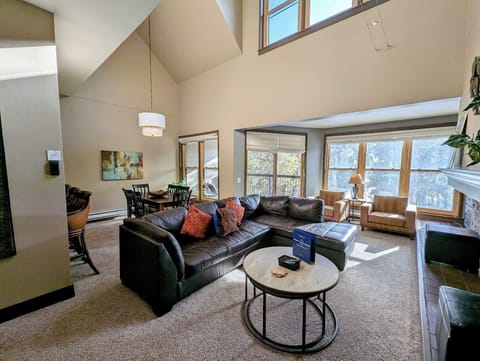Vaulted ceiling with a lot of natural light