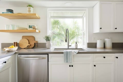 Brand new kitchen with deluxe appliances,  Vitamix, Instapot, coffee maker, toaster, and abundant supplies to make perfect meals.