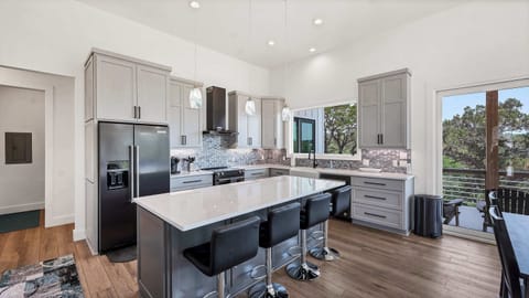 Sleek and modern kitchen.