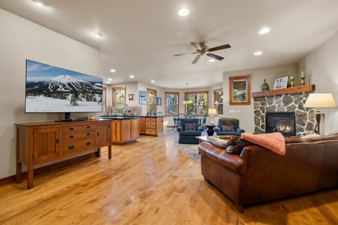 Curl up in the cozy living room & stream your favorites on the smart TV