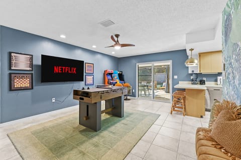 Our open floor plan effortlessly connects the kitchen, living room, and dining area, creating a spacious and inviting environment perfect for socializing, dining, and relaxing together.