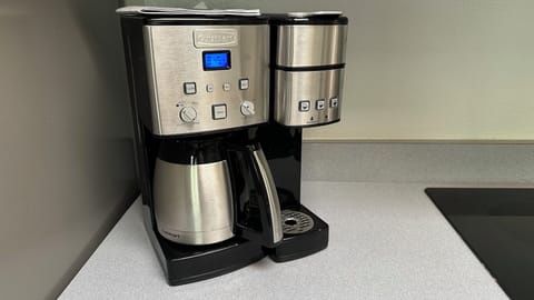 Coffee brew and single "K" cup combination.