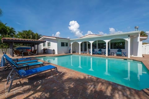 Large Canal Front Pool Home