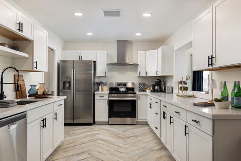 Large kitchen stocked with everything you can think of