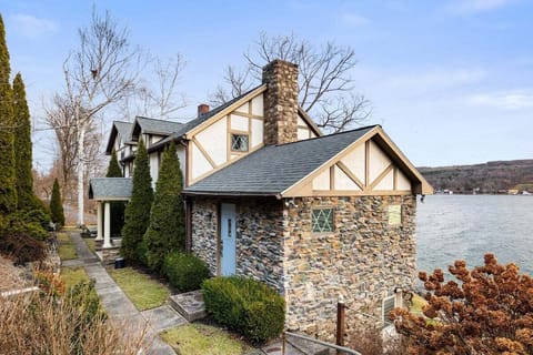 Keuka Tudor, private lake home with lakefront on Keuka Lake