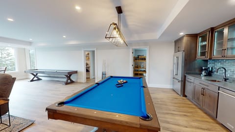 Furniture, Table, Indoors, Refrigerator, Pool Table