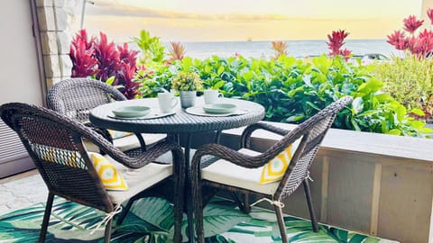 Start the morning with breakfast with the view of the ocean.
