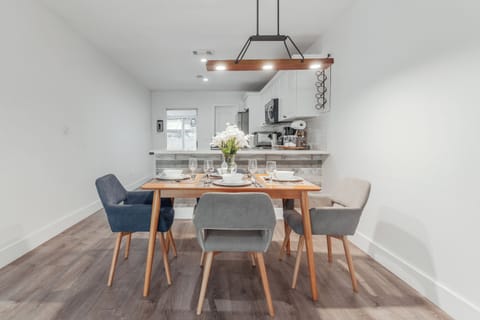 Enjoy meals with family or friends at the 6-seat dining table