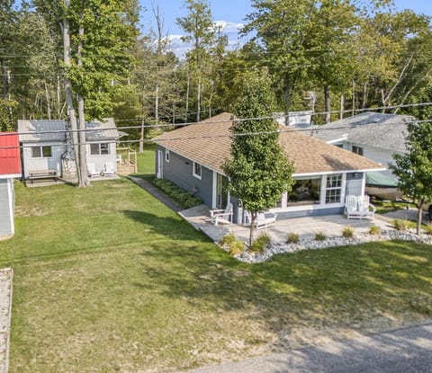 Another shot of the cabin and bunkhouse. Parking is in the grass next to the house or on the road