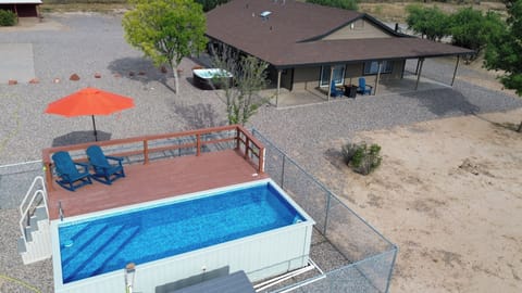 Aerial shot of our outdoor space