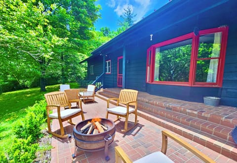 Marigold front with firepit