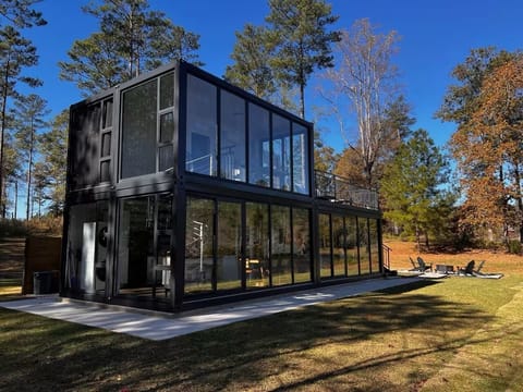 Front of the Hacker House, which faces the private pond just ~25 feet away.