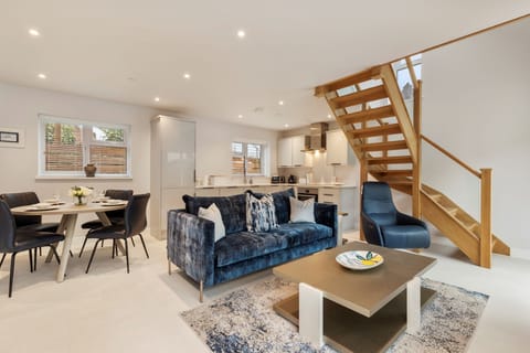 The living space at The Little House in Oxwich, Gower