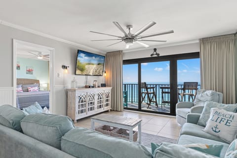 Living Room with Beachfront View