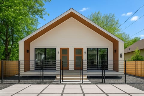 Beautiful Scandinavian Design A-frame front elevation