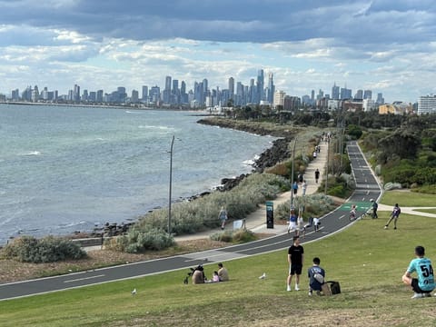From Point Ormond Lookout. Great place to do hand-stands! Can you spot them?