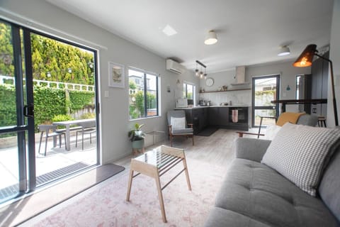Open plan kitchen and living