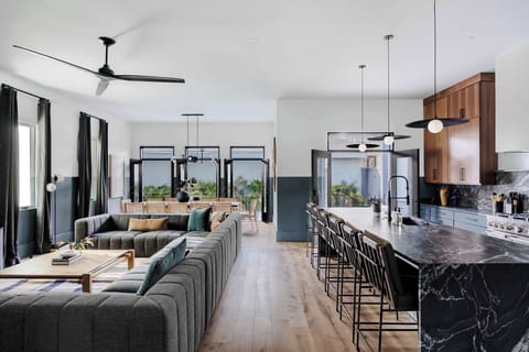 Living Area and Kitchen