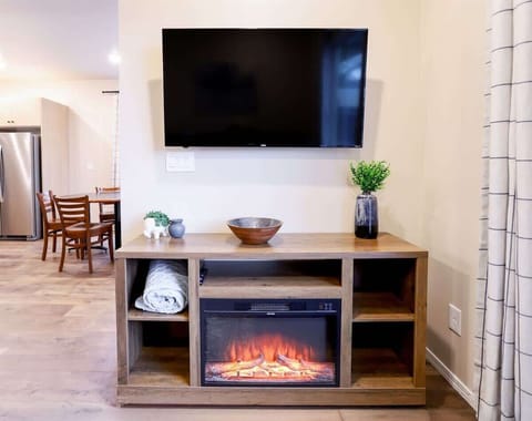 Living Room Fireplace and TV