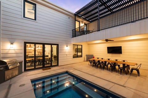 2 Pools at this home, Outside courtyard, BBQ, Seating Area