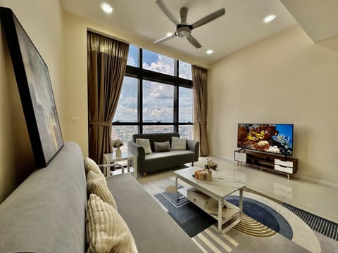 Duplex, City View | Living area | Flat-screen TV