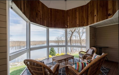 Porch overlooking the lake