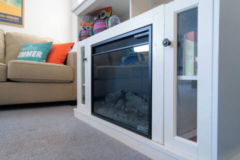 fireplace in the living room