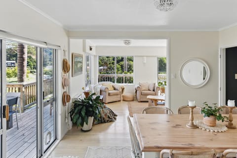 Upstairs dining and living