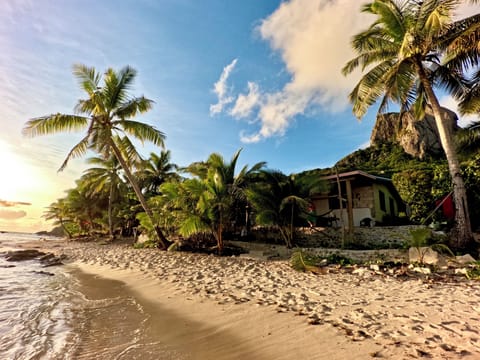 View of the front of our house - we're right on the beach