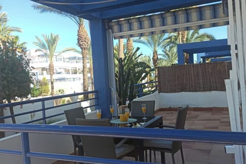 Large terrace with seating